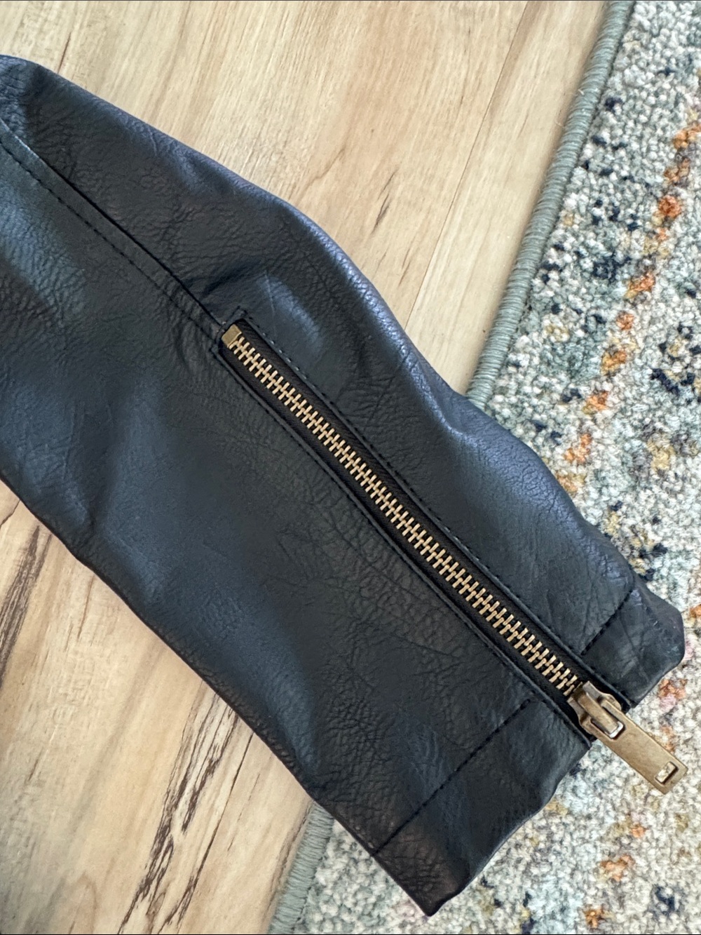 Universal Thread Black Faux Leather Moto Jacket - Picture 3 of 4